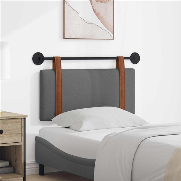 Grote foto vidaxl hangend hoofdeinde effen donkergrijs 90 x 40 cm bewerkt hout antiek en kunst stoelen en banken