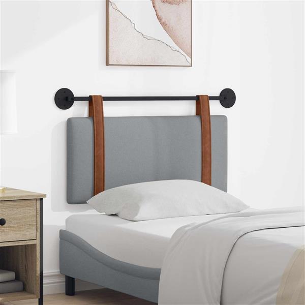 Grote foto vidaxl hangend hoofdeinde effen lichtgrijs 90 x 40 cm bewerkt hout antiek en kunst stoelen en banken