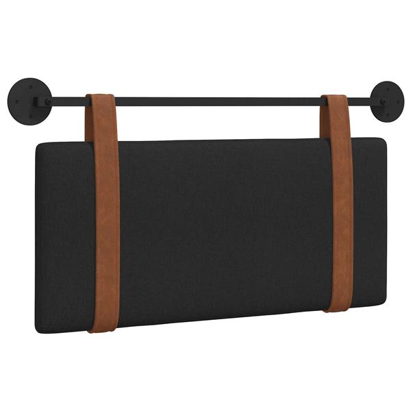 Grote foto vidaxl hangend hoofdbord zwart antiek pu antiek en kunst stoelen en banken