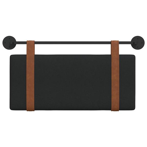 Grote foto vidaxl hangend hoofdbord zwart antiek pu antiek en kunst stoelen en banken