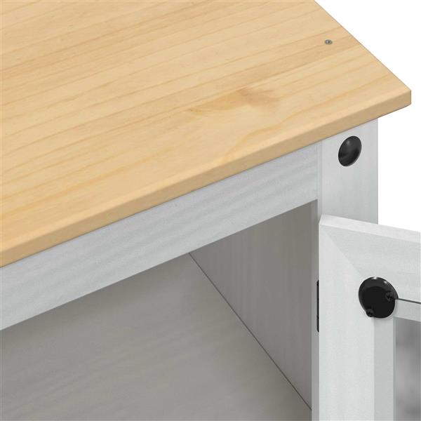 Grote foto vidaxl badkamerkast met plank wit 50 x 40 x 185 cm massief grenenhout huis en inrichting complete badkamers