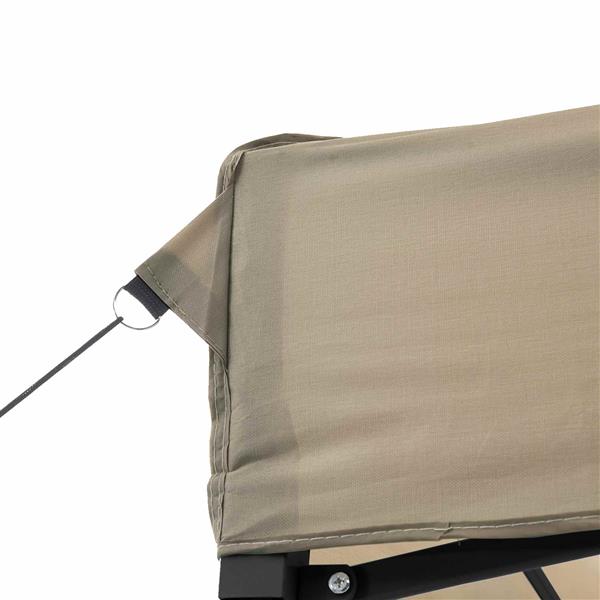 Grote foto vidaxl partytent taupe 200 x 200 x 306 cm oxford stof tuin en terras overige tuin en terras