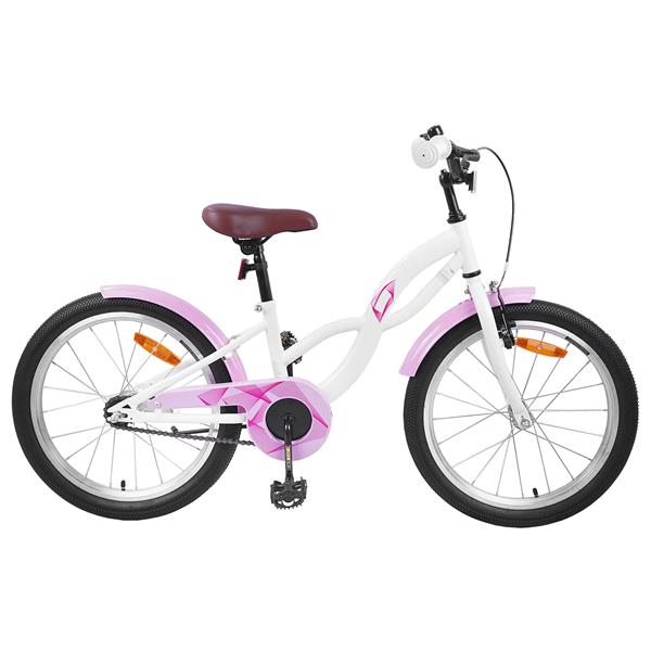 Grote foto vidaxl kinderfiets 18 inch voor 5 7 jaar wit fietsen en brommers herenfietsen