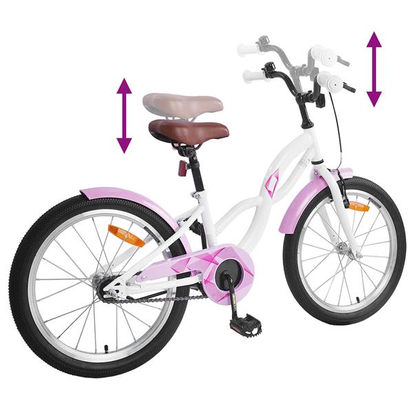 Grote foto vidaxl kinderfiets 18 inch voor 5 7 jaar wit fietsen en brommers herenfietsen