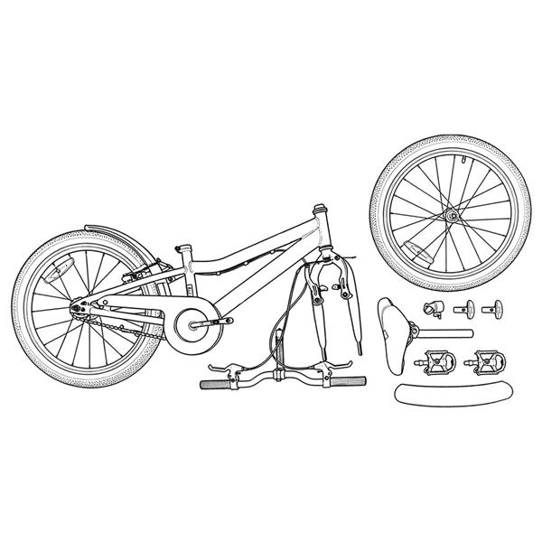 Grote foto vidaxl kinderfiets 18 inch voor 5 7 jaar wit fietsen en brommers herenfietsen