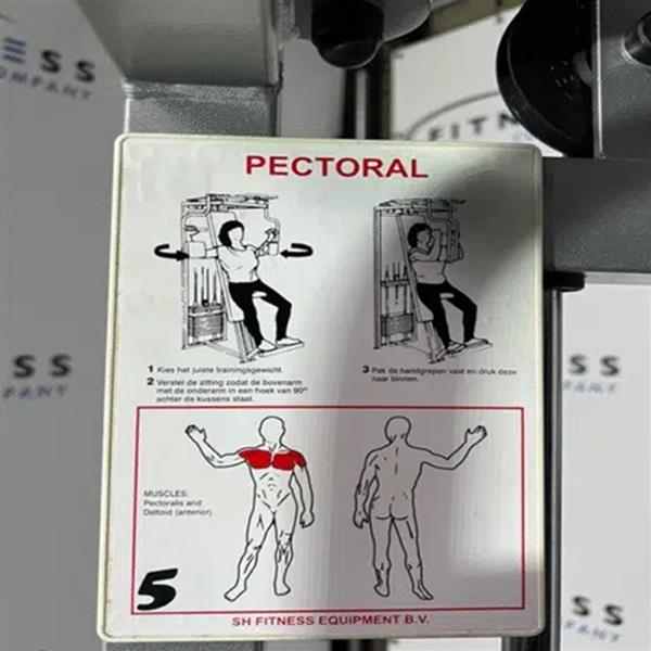 Grote foto technogym isotonic pectoral sport en fitness fitness