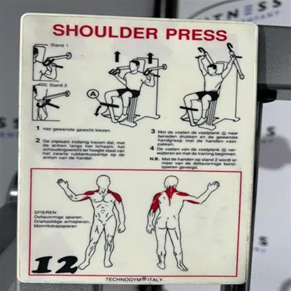 Grote foto technogym isotonic shoulder press sport en fitness fitness