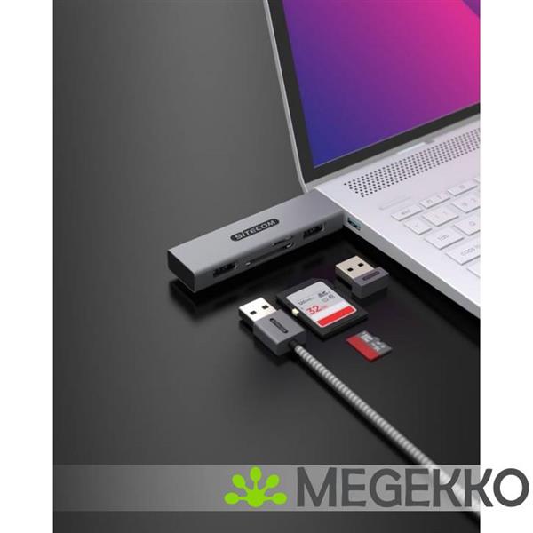 Grote foto sitecom usb stick card reader with 2 usb ports computers en software netwerkkaarten routers en switches