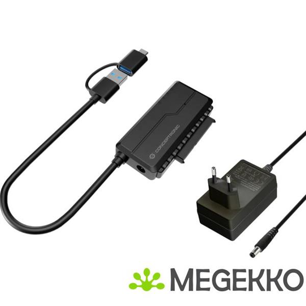 Grote foto conceptronic abby21b tussenstuk voor kabels usb type a sata 22 pin zwart computers en software overige computers en software