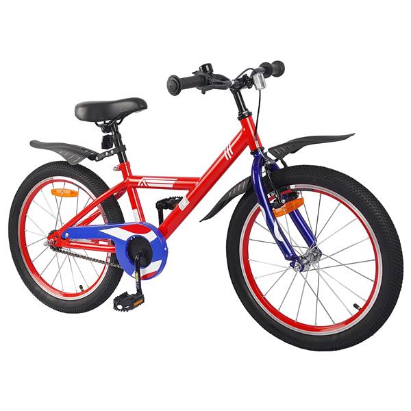 Grote foto vidaxl kinderfiets 18 inch voor 5 7 jaar rood fietsen en brommers herenfietsen