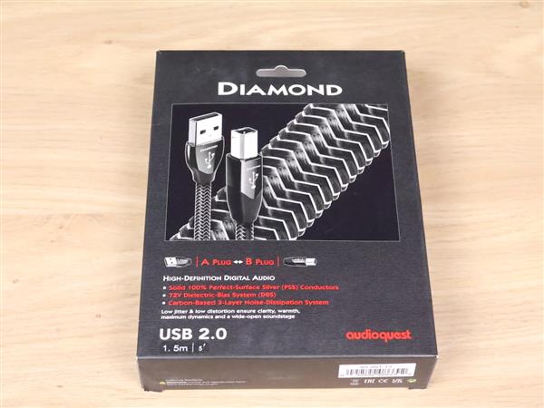 Grote foto audioquest diamond high end silver audio usb cable type a to b 1 5 metre audio tv en foto onderdelen en accessoires