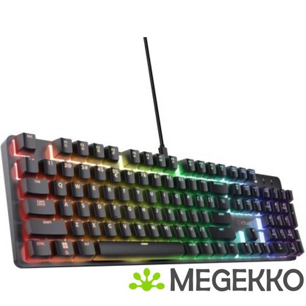 Grote foto trust gxt 871 zora toetsenbord zwart azerty belgisch computers en software toetsenborden