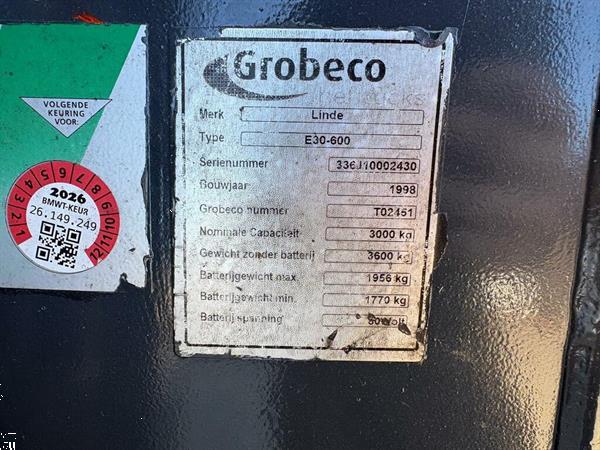 Grote foto vs 22644 elektrische triplex heftruck linde e30 agrarisch heftrucks