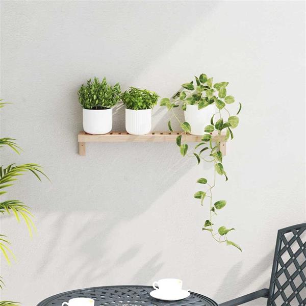 Grote foto vidaxl wandhangrek naturel 62 x 10 x 12 5 cm massief notenhout huis en inrichting overige