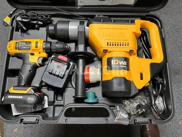 Grote foto boorhamer en accu schroevendraaier in koffer en stern elektrische knabbelschaar 500w doe het zelf en verbouw onderdelen en accessoires