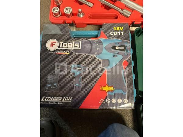 Grote foto telescopische ratelset accu schroevendraaier set en bosch schuurmachine doe het zelf en verbouw onderdelen en accessoires