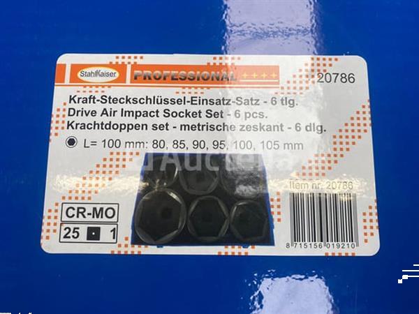 Grote foto zware slagdoppenset 6 delig 80 105 mm doe het zelf en verbouw onderdelen en accessoires