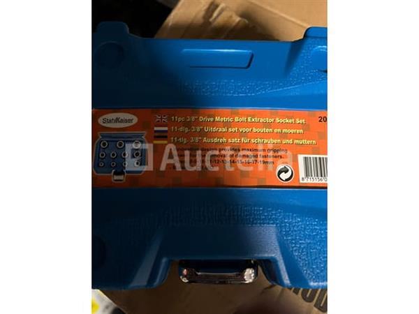 Grote foto 16 delige zware doppens set met telescopische ratel uitdraai set voor bouten en moeren kracht set doe het zelf en verbouw onderdelen en accessoires