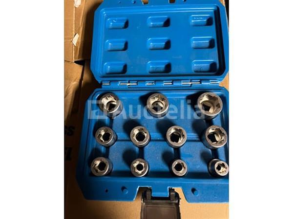 Grote foto 16 delige zware doppens set met telescopische ratel uitdraai set voor bouten en moeren kracht set doe het zelf en verbouw onderdelen en accessoires