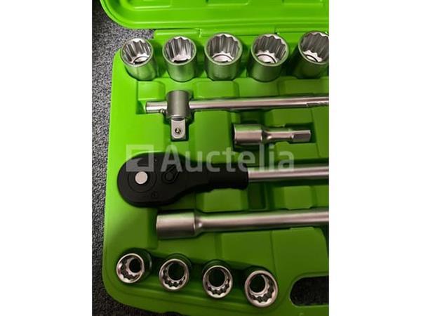 Grote foto zware doppenset met ratel 19 50 mm en stahlkaiser binnen en buitenlager trekkerset 10 delig doe het zelf en verbouw onderdelen en accessoires