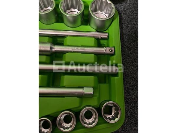 Grote foto zware doppenset met ratel 19 50 mm en stahlkaiser binnen en buitenlager trekkerset 10 delig doe het zelf en verbouw onderdelen en accessoires