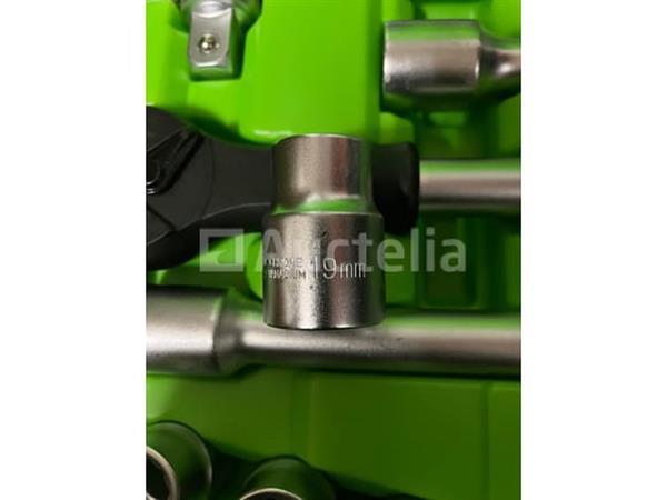 Grote foto zware doppenset met ratel 19 50 mm en stahlkaiser binnen en buitenlager trekkerset 10 delig doe het zelf en verbouw onderdelen en accessoires