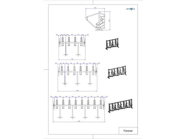 Grote foto partij van 22 gegalvaniseerde fietsenrekken forever 264 plaatsen doe het zelf en verbouw overige doe het zelf en verbouw