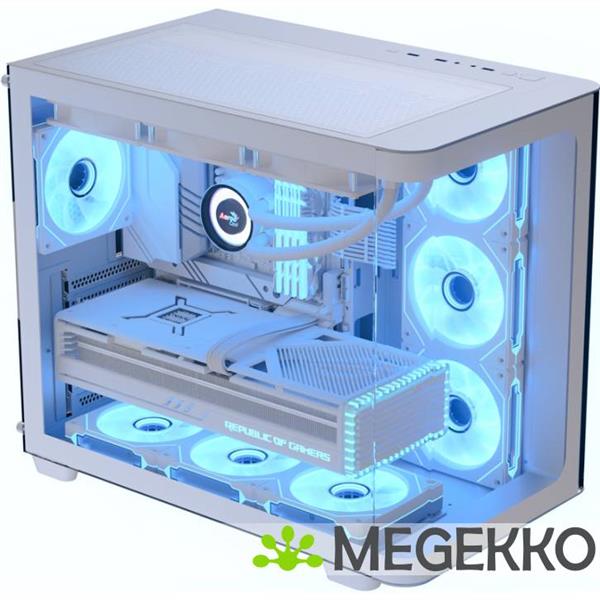 Grote foto aerocool p500c midi tower wit computers en software behuizingen en kasten