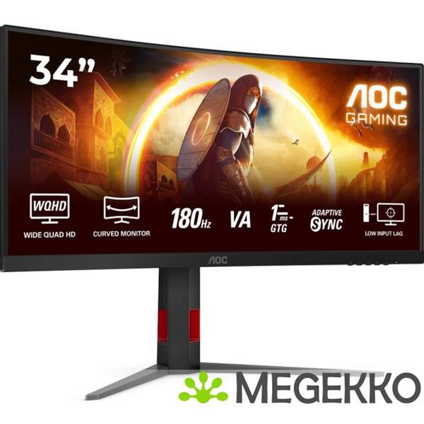 Grote foto aoc g4 cu34g4 34 wqhd 180hz va gaming monitor computers en software overige computers en software