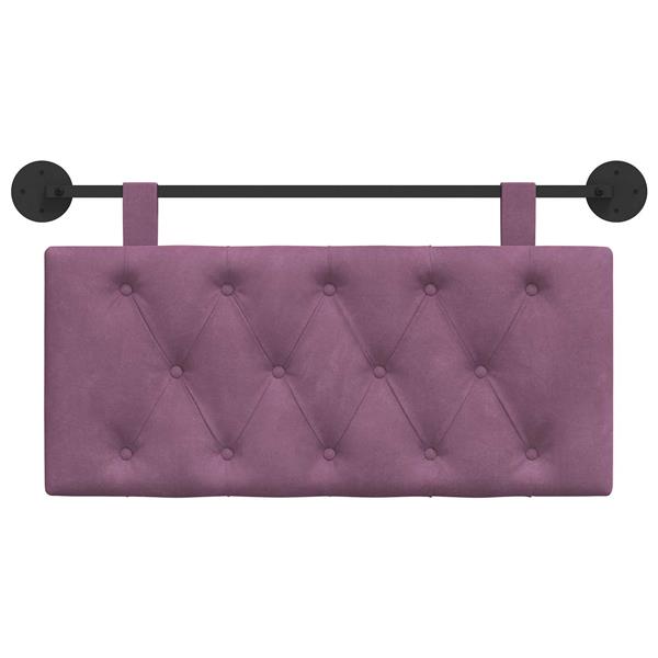 Grote foto vidaxl hangend hoofdeinde wandgemonteerd paars 100 x 55 x 7 cm fluweel antiek en kunst stoelen en banken