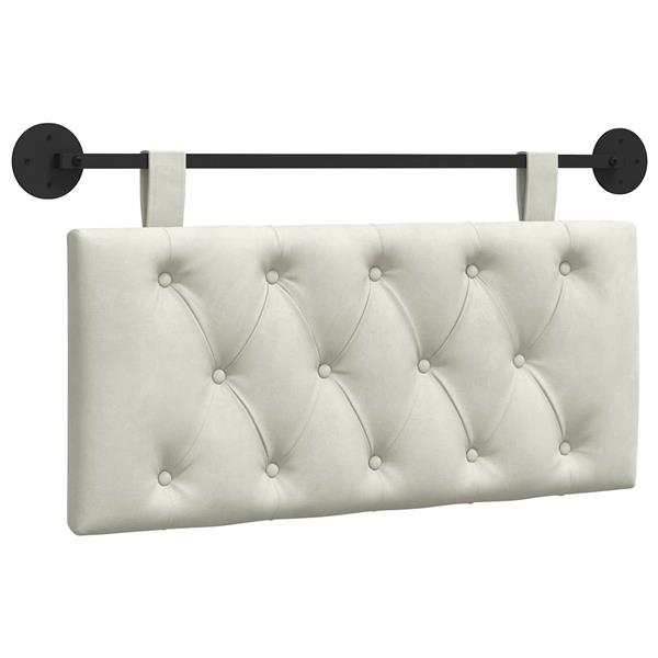 Grote foto vidaxl hangend hoofdeinde wandgemonteerd cr me 100 x 55 x 7 cm fluweel antiek en kunst stoelen en banken