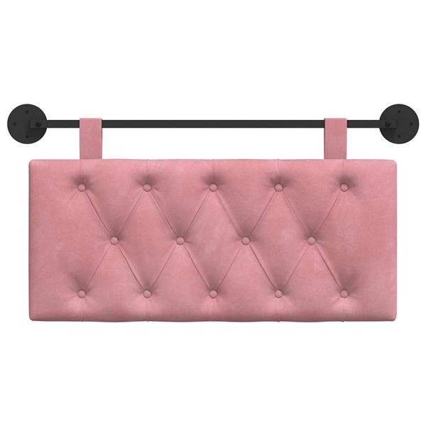 Grote foto vidaxl hangend hoofdeinde wandgemonteerd roze 100 x 55 x 7 cm fluweel antiek en kunst stoelen en banken
