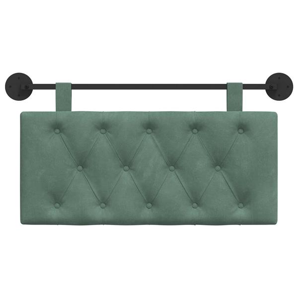 Grote foto vidaxl hangend hoofdeinde zeegroen 90 x 55 x 7 cm fluweel antiek en kunst stoelen en banken