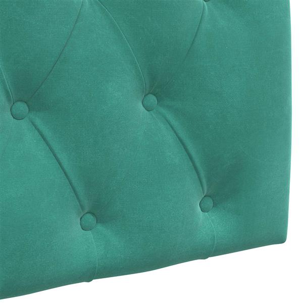Grote foto vidaxl hangend hoofdeinde turquoise 90 x 55 x 7 cm fluweel antiek en kunst stoelen en banken