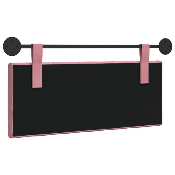 Grote foto vidaxl hangend hoofdeinde wandgemonteerd roze 110 x 55 x 7 cm fluweel antiek en kunst stoelen en banken