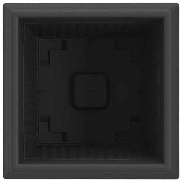 Grote foto vidaxl vierkante bloempot 24 pcs zwart 20 x 20 x 16 cm kunststof tuin en terras overige tuin en terras