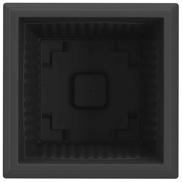 Grote foto vidaxl vierkante bloempot 6 pcs zwart 43 x 43 x 33 5 cm kunststof tuin en terras overige tuin en terras