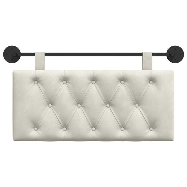 Grote foto vidaxl hangend hoofdeinde wandgemonteerd cr me 100 x 55 x 7 cm fluweel antiek en kunst stoelen en banken