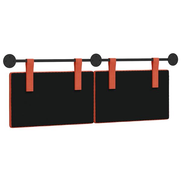 Grote foto vidaxl hangend hoofdeinde rood oranje 150 x 55 x 5 cm katoen stof antiek en kunst stoelen en banken