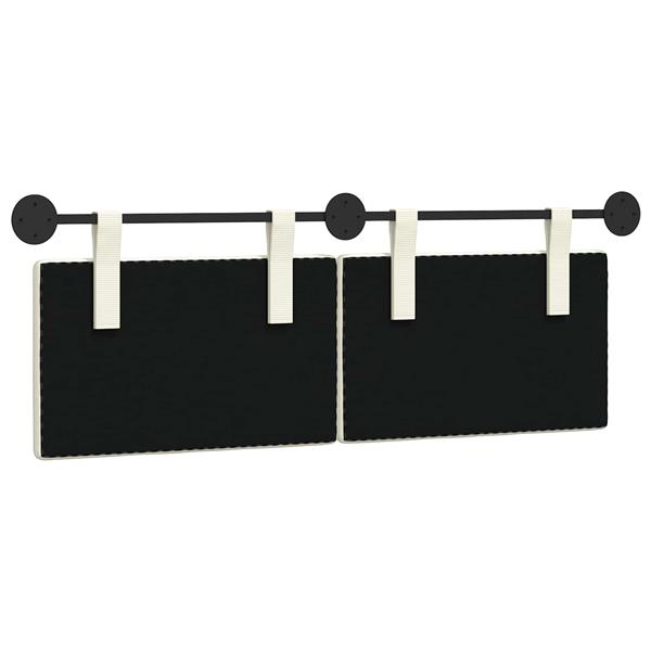 Grote foto vidaxl hangend hoofdeinde effen cr me 150 x 55 x 5 cm katoen stof antiek en kunst stoelen en banken