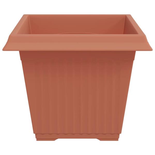 Grote foto vidaxl vierkante bloempot 6 pcs baksteenrood 43 x 43 x 33 5 cm tuin en terras overige tuin en terras