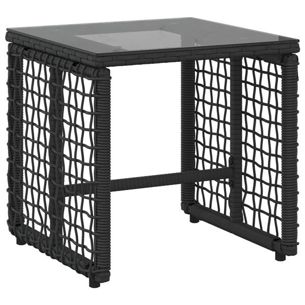 Grote foto vidaxl buitenmeubelset met kussen 3 pcs zwart en wit tuin en terras tuinmeubelen