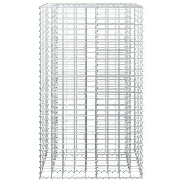 Grote foto vidaxl gabion verhoogd bed zilver 90 x 50 x 150 cm tuin en terras hekken en schuttingen