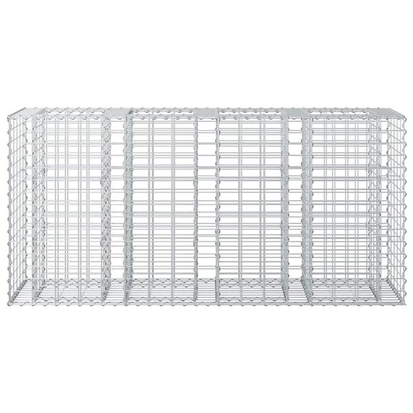 Grote foto vidaxl gabion verhoogd bed zilver 170 x 50 x 80 cm tuin en terras hekken en schuttingen