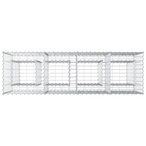 Grote foto vidaxl gabion verhoogd bed zilver 170 x 50 x 80 cm tuin en terras hekken en schuttingen