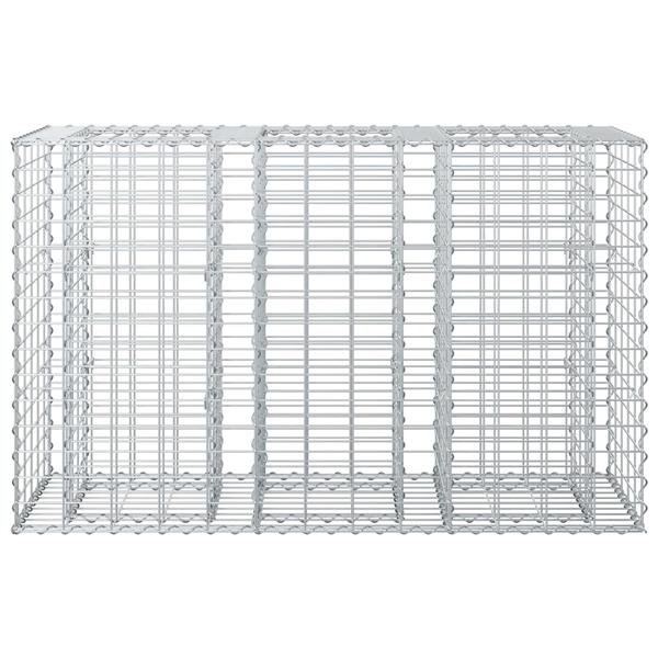 Grote foto vidaxl gabion verhoogd bed zilver 130 x 50 x 80 cm tuin en terras hekken en schuttingen