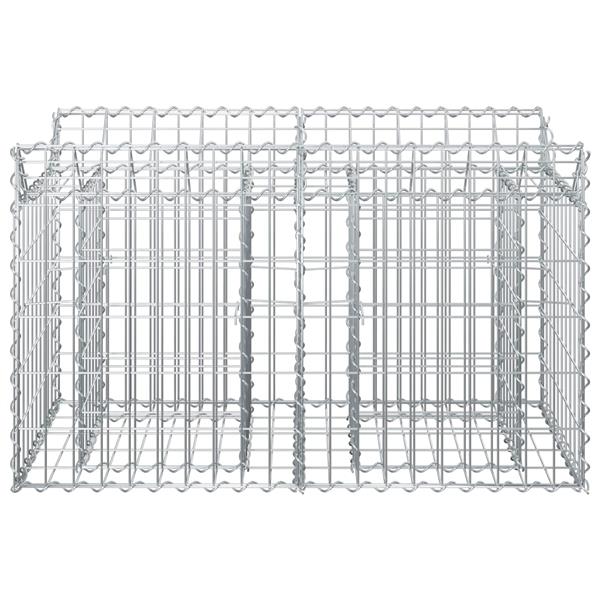 Grote foto vidaxl gabion verhoogd bed zilver 100 x 50 x 60 cm tuin en terras hekken en schuttingen