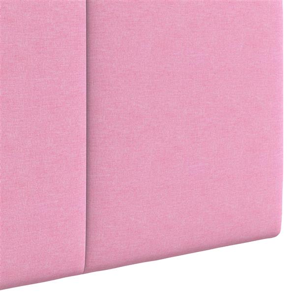 Grote foto vidaxl hangend hoofdeinde wandgemonteerd roze 190 x 55 x 5 cm stof antiek en kunst stoelen en banken