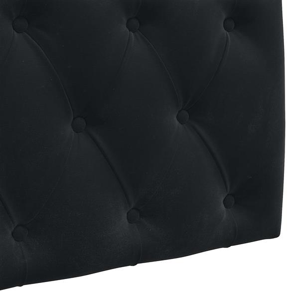 Grote foto vidaxl hangend hoofdeinde wandgemonteerd zwart 210 x 55 x 7 cm fluweel antiek en kunst stoelen en banken