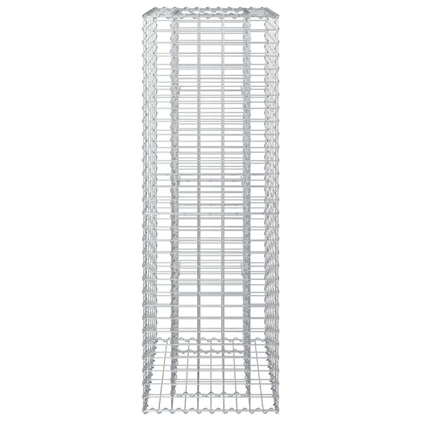 Grote foto vidaxl gabion verhoogd bed zilver 50 x 50 x 150 cm tuin en terras hekken en schuttingen